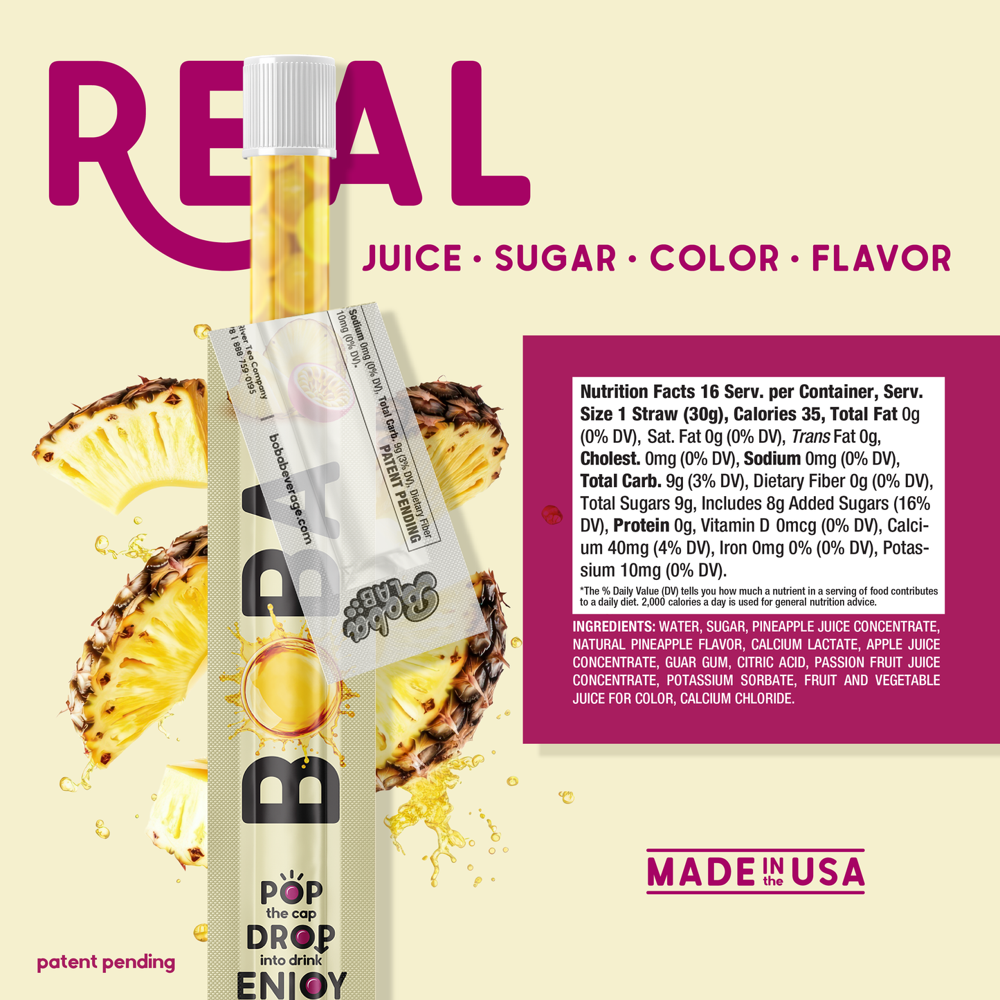 Tropical Boba Straw Pack Tropical Boba Straw Pack